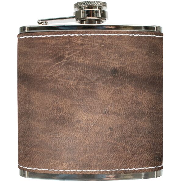 Leatherette Covered 6oz Flask Thumbnail